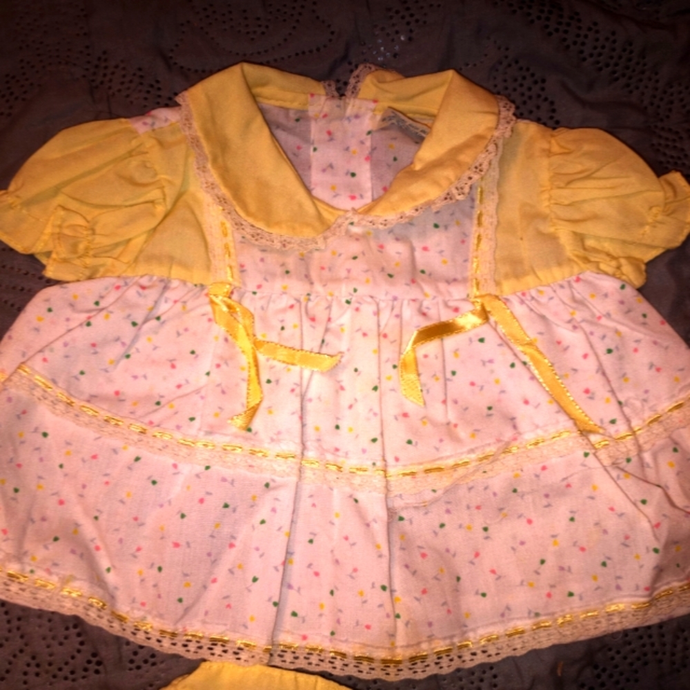 Vintage 1980s Catton Candy baby dress 0to6 month